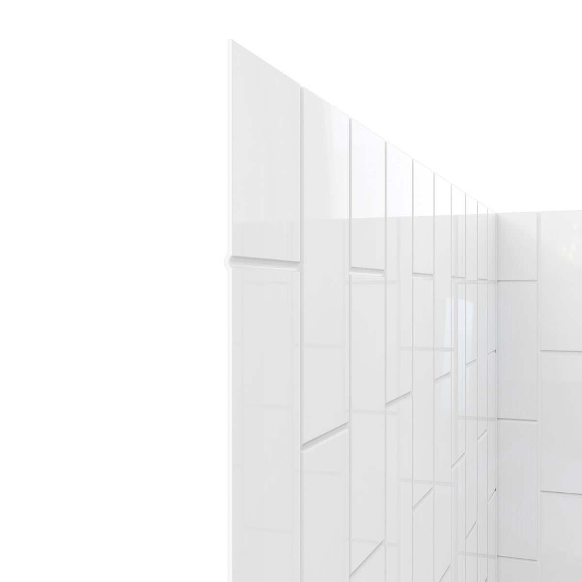 QWALL-VS white wall panel outer edge detail