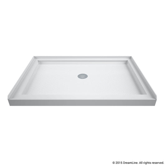 SlimLine Single Threshold Acrylic Shower Base Pan in White