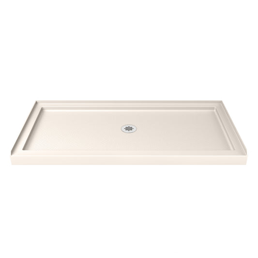 SlimLine Single Threshold Acrylic Shower Base Pan in Biscuit