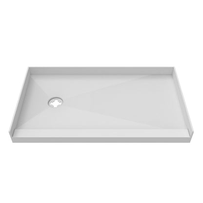 TilePrime single threshold tileable shower base pan with left drain