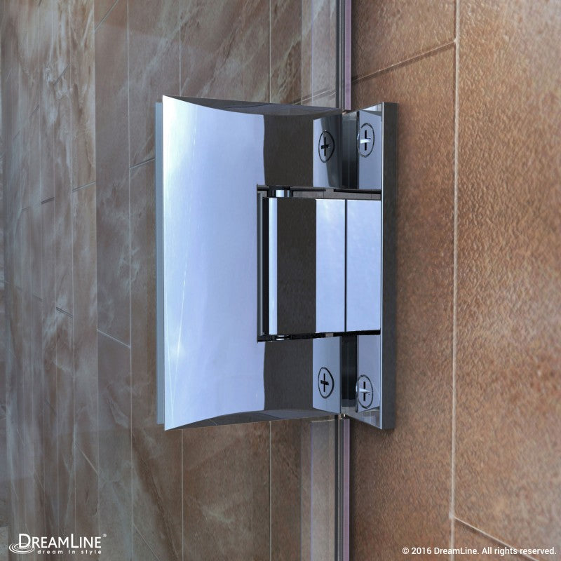 Unidoor Plus Frameless Hinged Shower Door (29"W to 40"W)