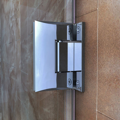 Unidoor Plus Frameless Hinged Shower Door (50"W to 61"W)