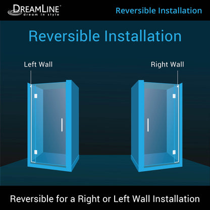 Unidoor-X reversible installation for a left or right door opening