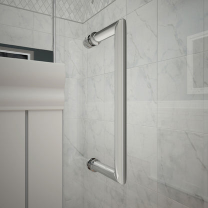 Unidoor-X shower door handle in Polished Chrome