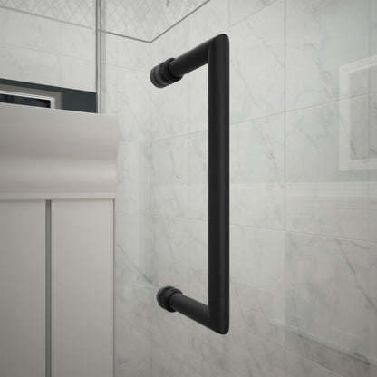 Unidoor-X shower door pull handle in Satin Black