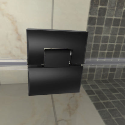 Unidoor-X solid brass glass to glass self closing hinge in Satin Black