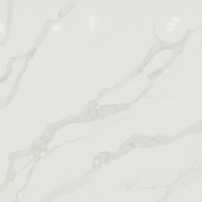 Calacatta Bella engineered quartz slab, polished finish