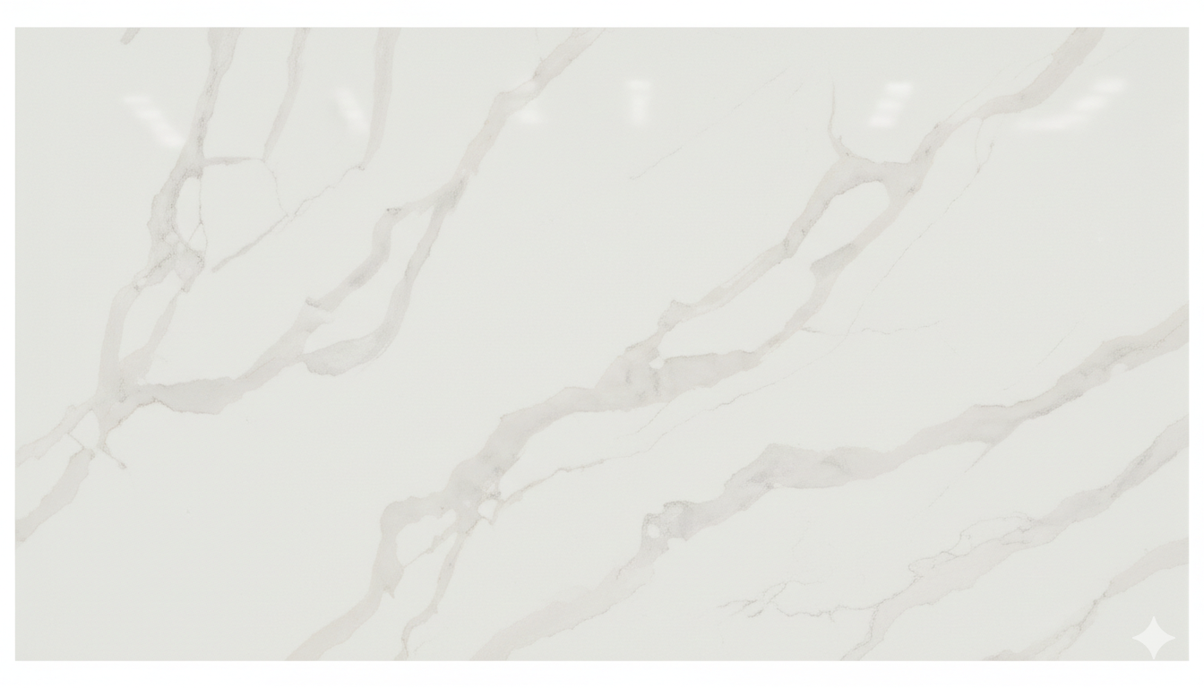 Additional view 5 of the Calacatta Bella engineered quartz slab