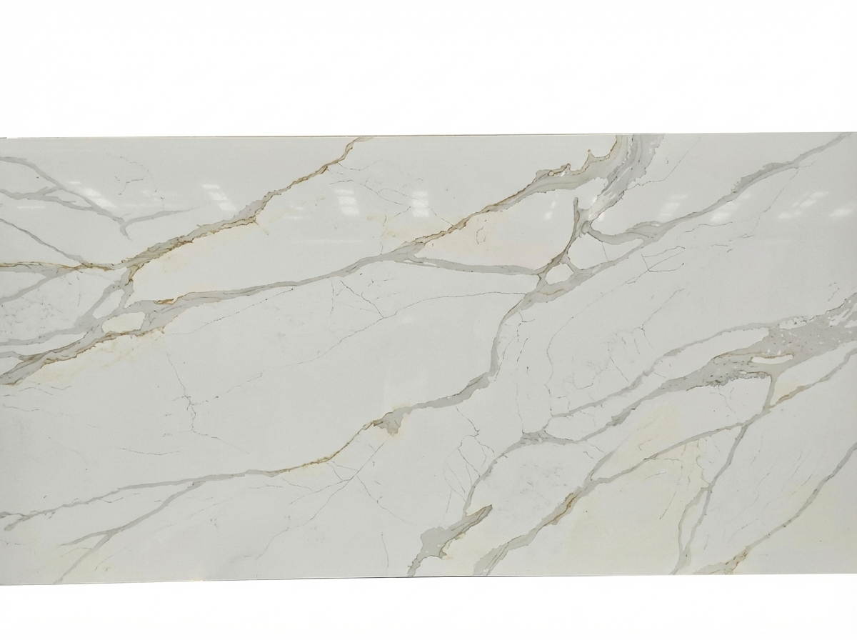 Additional view 7 of the Calacatta Gold engineered quartz slab
