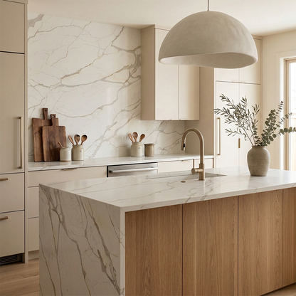 Additional view 2 of the Calacatta Gold engineered quartz slab