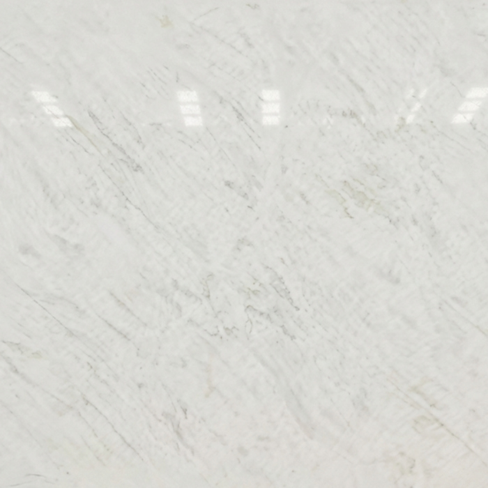 Calacatta Milky Way engineered quartz slab, polished finish