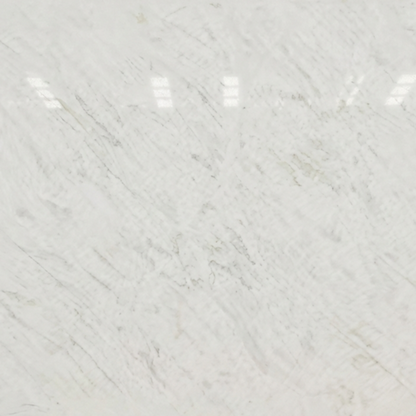 Calacatta Milky Way engineered quartz slab, polished finish