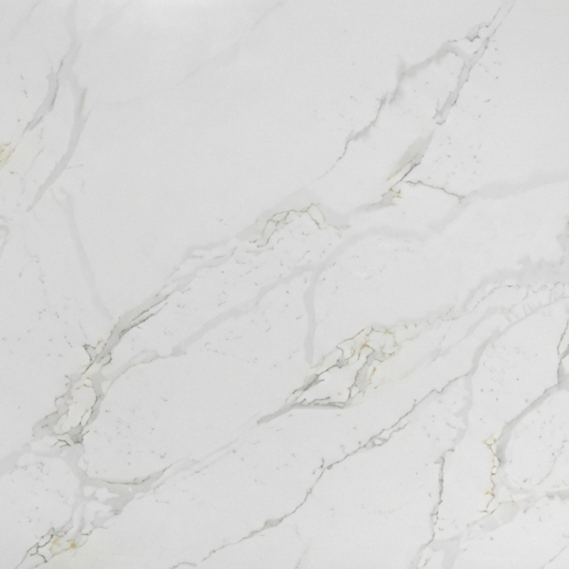 Calacatta Phoenix engineered quartz slab, polished finish