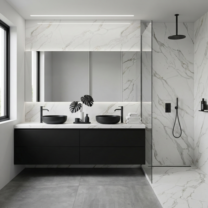 Additional view 3 of the Calacatta Phoenix engineered quartz slab