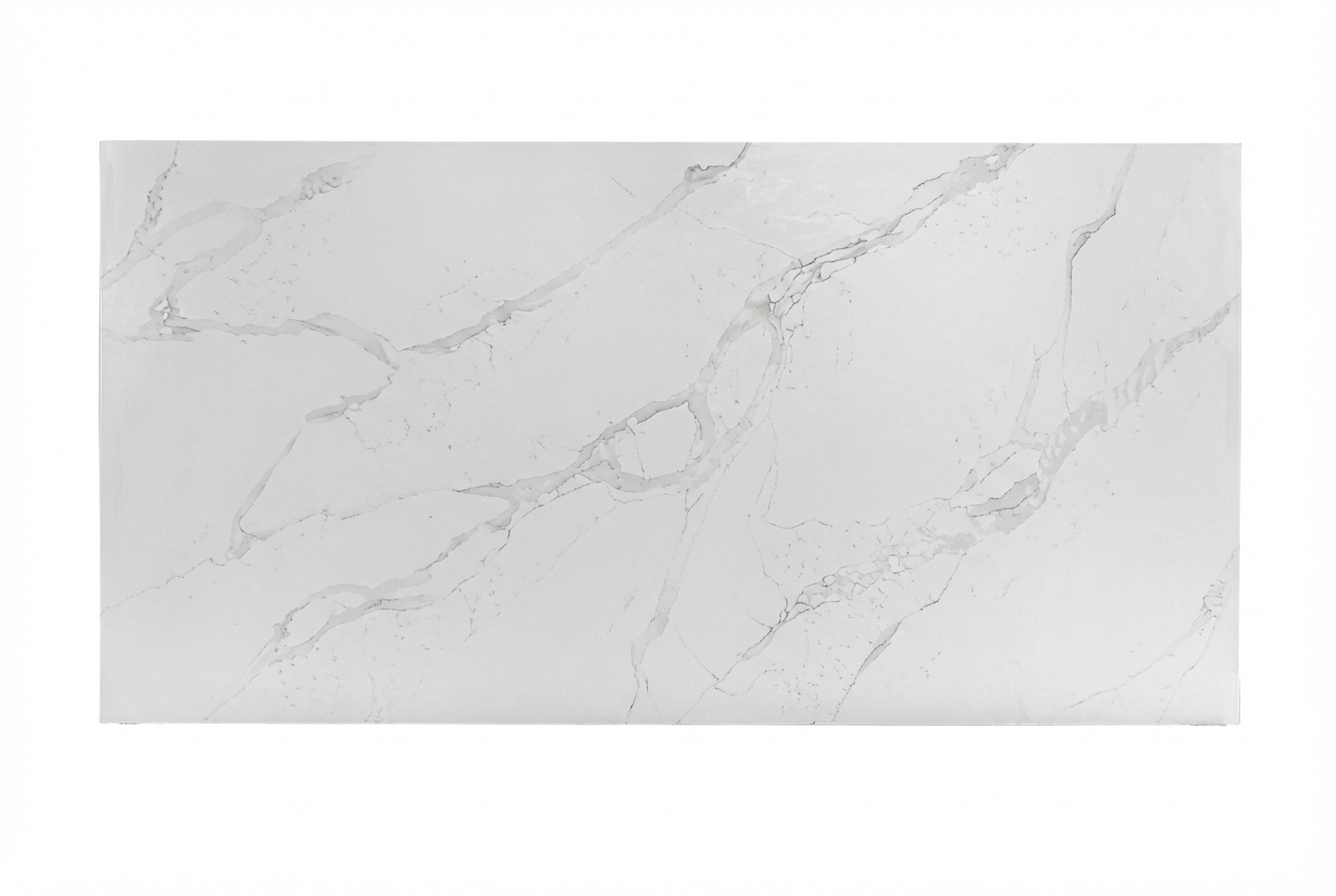 Additional view 5 of the Calacatta Rocky engineered quartz slab, EC series