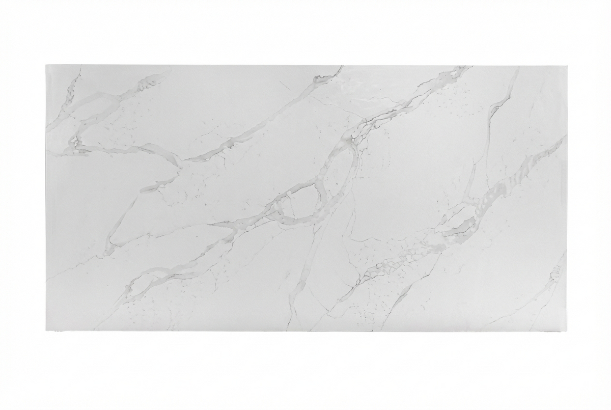Additional view 5 of the Calacatta Rocky engineered quartz slab, EC series
