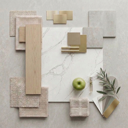 Additional view 4 of the Calacatta Rocky engineered quartz slab, EC series