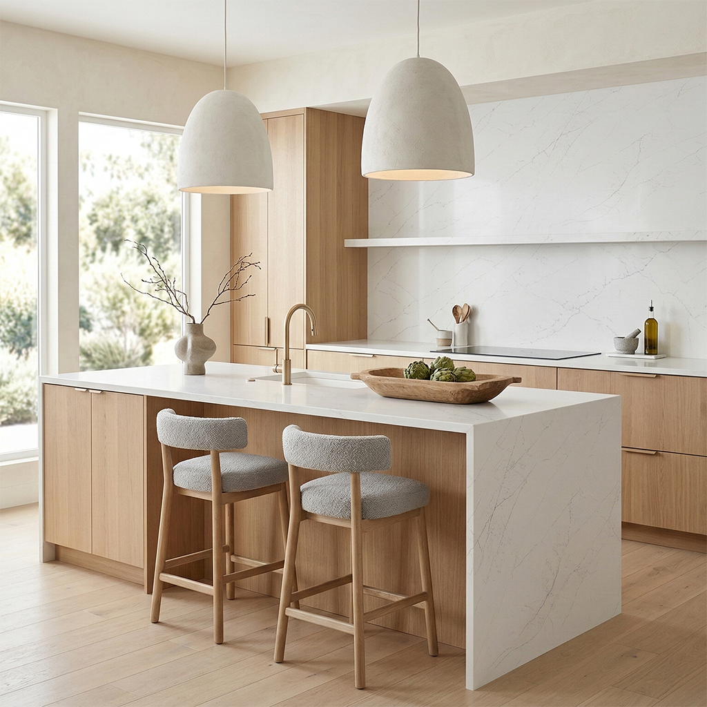 Additional view 2 of the Calacatta Vined engineered quartz slab