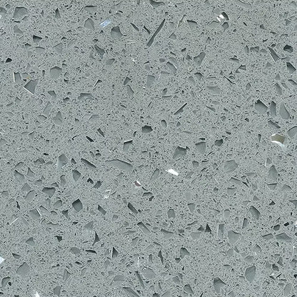 Crystal Grey engineered quartz slab, EC series, polished finish