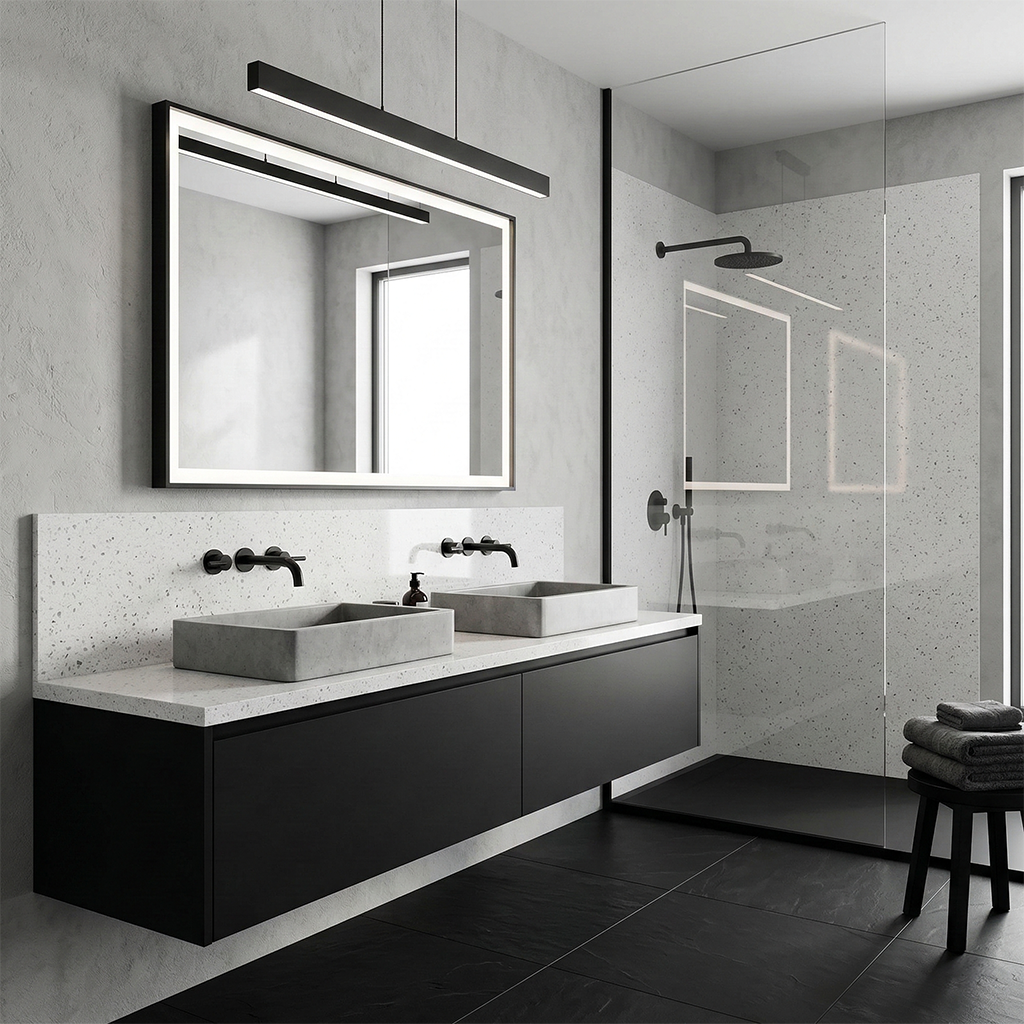 Additional view 3 of the Crystal White engineered quartz slab, EC series