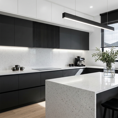 Additional view 2 of the Crystal White engineered quartz slab, EC series