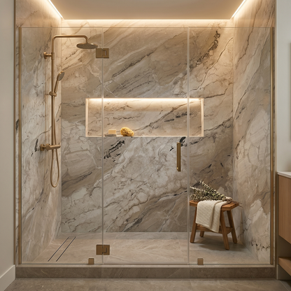 Angel Wings Porcelain Shower Wall Panel