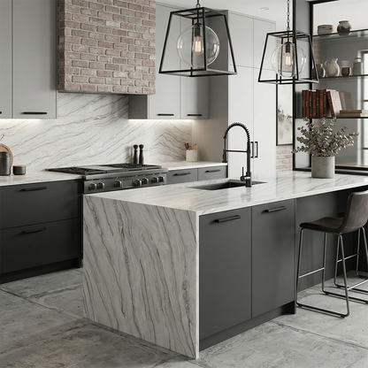 Additional view 2 of the Acqurella White engineered quartz slab