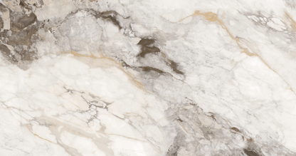 ES-Amber Calacatta Printed Surface Quartz Slab