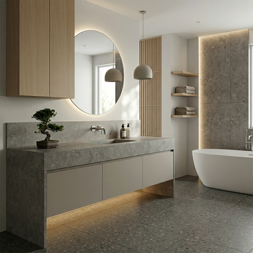 ES-Ardoise Leather Quartz Slab