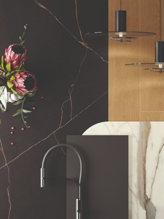 ES-Atlas Plan PorcelainTop™ Black Atlantis Italian Porcelain Slab