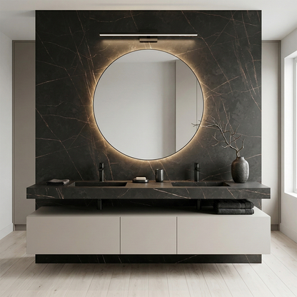 ES-Atlas Plan PorcelainTop™ Black Atlantis Italian Porcelain Slab