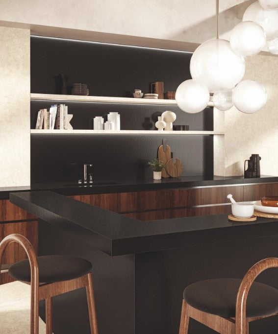 ES-Atlas Plan PorcelainTop™ Black Lava Italian Porcelain Slab