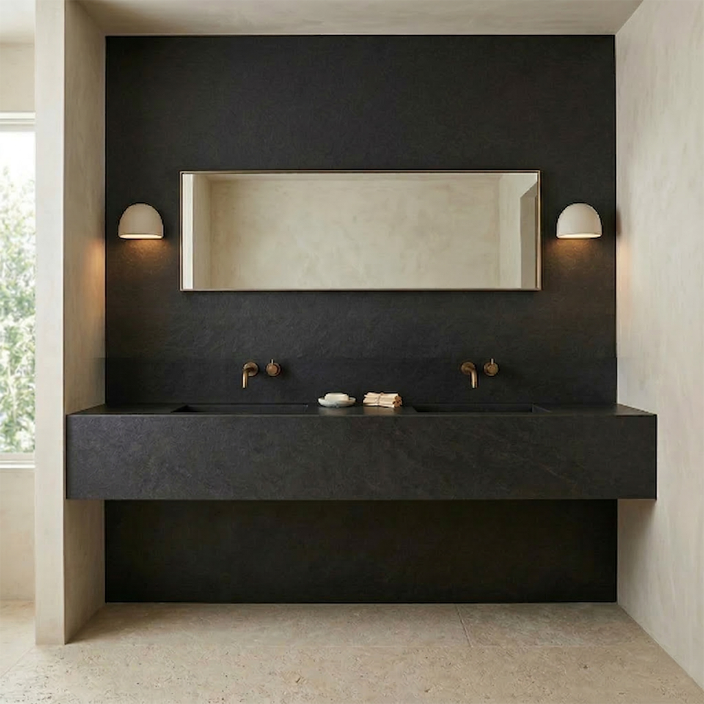 ES-Atlas Plan PorcelainTop™ Black Lava Italian Porcelain Slab