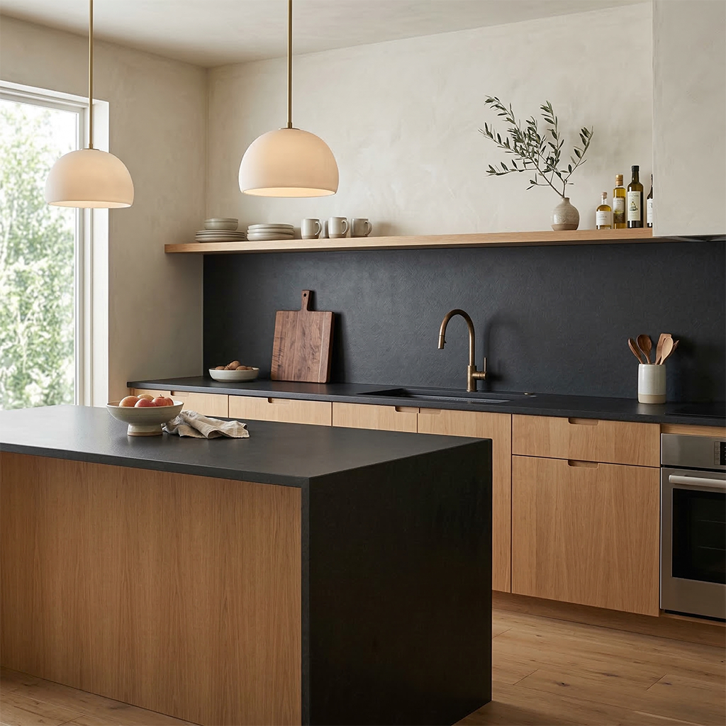 ES-Atlas Plan PorcelainTop™ Black Lava Italian Porcelain Slab