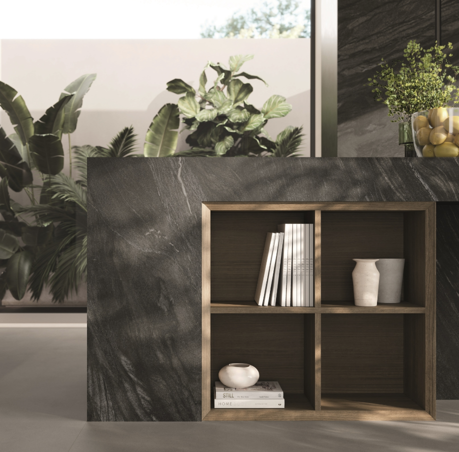 ES-Atlas Plan PorcelainTop™ Black Tempest Italian Porcelain Slab