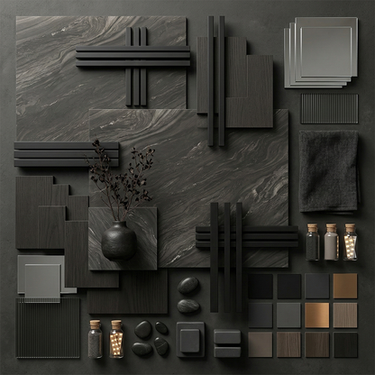 ES-Atlas Plan PorcelainTop™ Black Tempest Italian Porcelain Slab