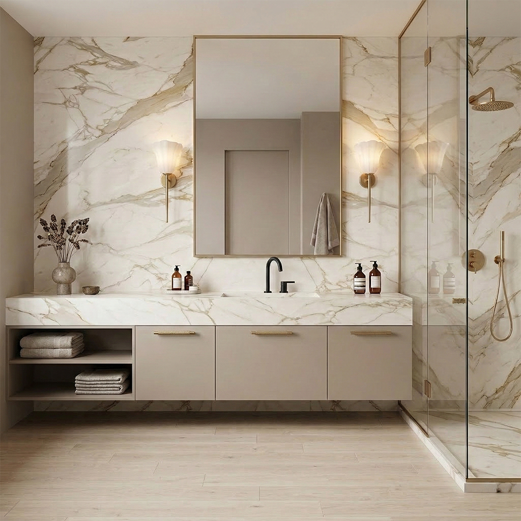 ES-Atlas Plan PorcelainTop™ Calacatta Gold Italian Porcelain Slab