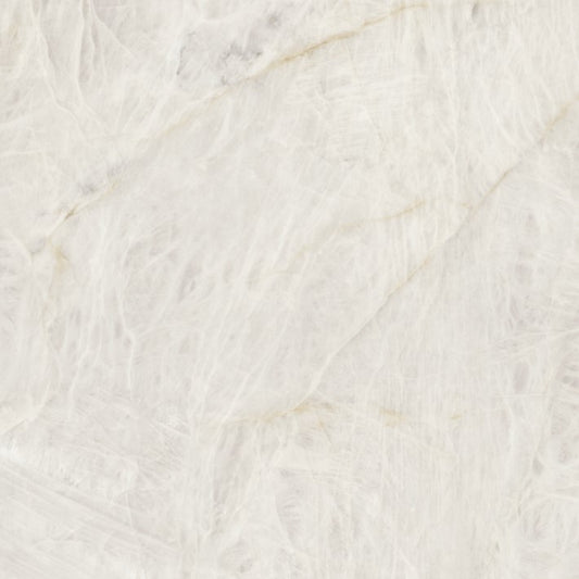 Atlas Plan Crystal White Italian porcelain slab, white base with gold and grey veining, polished finish