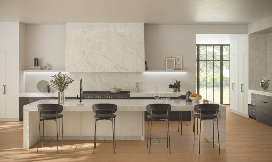 ES-Atlas Plan PorcelainTop™ Crystal White Italian Porcelain Slab