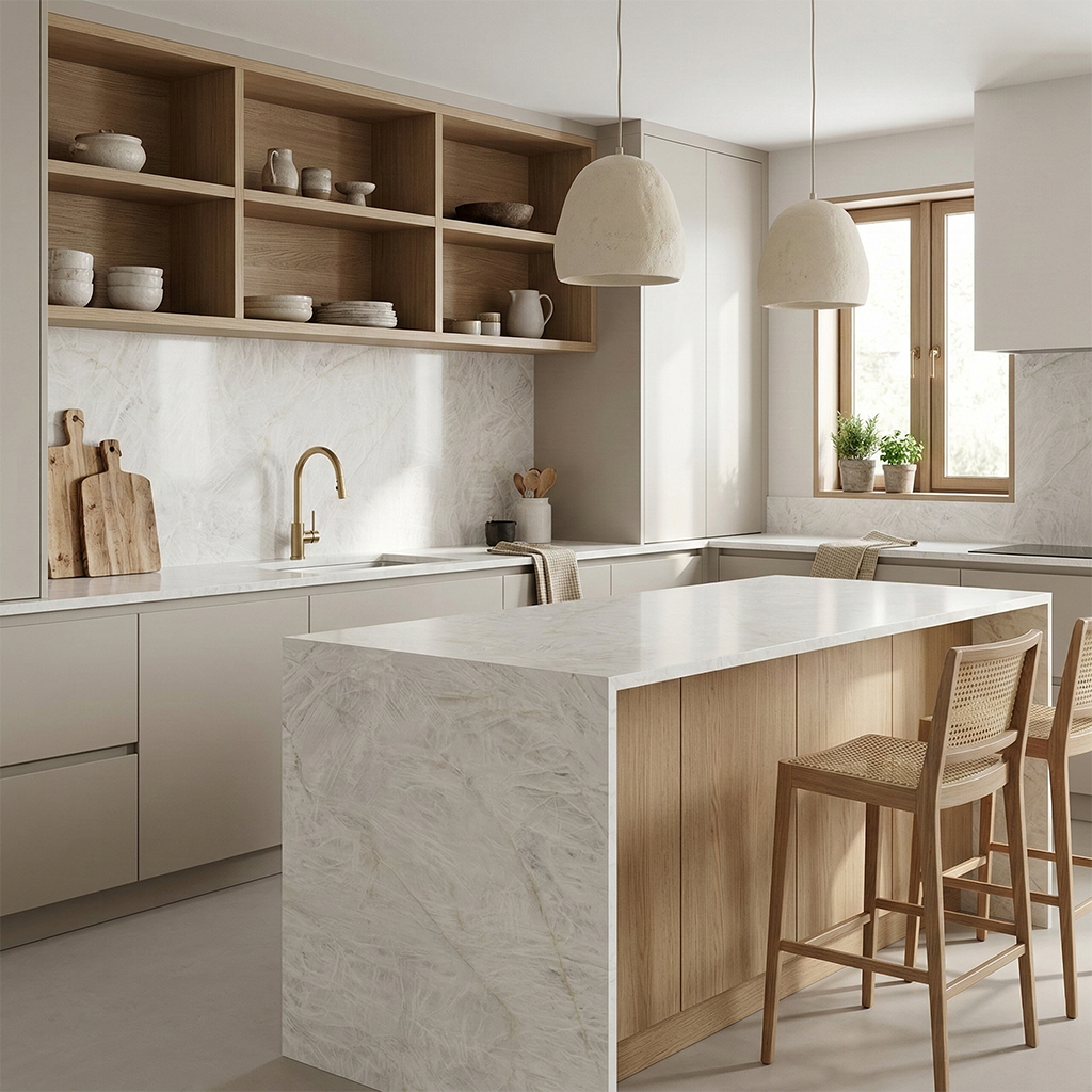 ES-Atlas Plan PorcelainTop™ Crystal White Italian Porcelain Slab