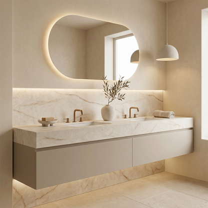 ES-Atlas Plan PorcelainTop™ Ice Crystal Matte Italian Porcelain Slab