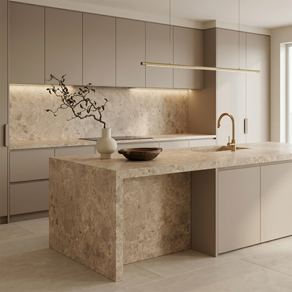 ES-Atlas Plan PorcelainTop™ Nyra Ambrosia Hammered Italian Porcelain Slab