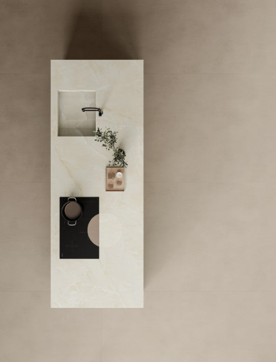 ES-Atlas Plan PorcelainTop™ Onyx White Italian Porcelain Slab
