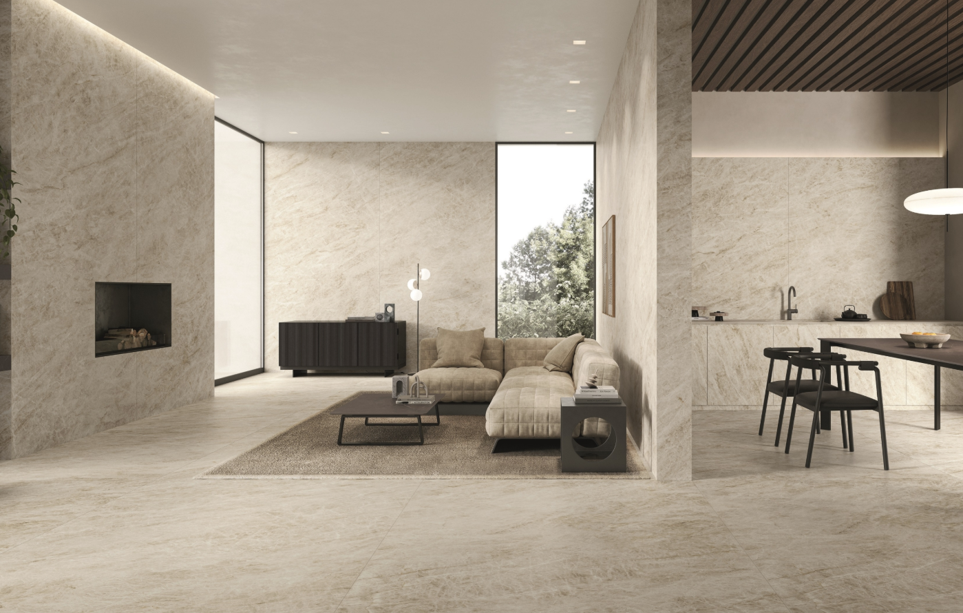 ES-Atlas Plan PorcelainTop™ Taj Mahal Italian Porcelain Slab