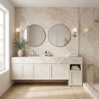 ES-Atlas Plan PorcelainTop™ Taj Mahal Italian Porcelain Slab