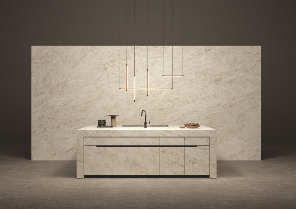 ES-Atlas Plan PorcelainTop™ Taj Mahal White Italian Porcelain Slab