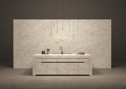 ES-Atlas Plan PorcelainTop™ Taj Mahal White Italian Porcelain Slab