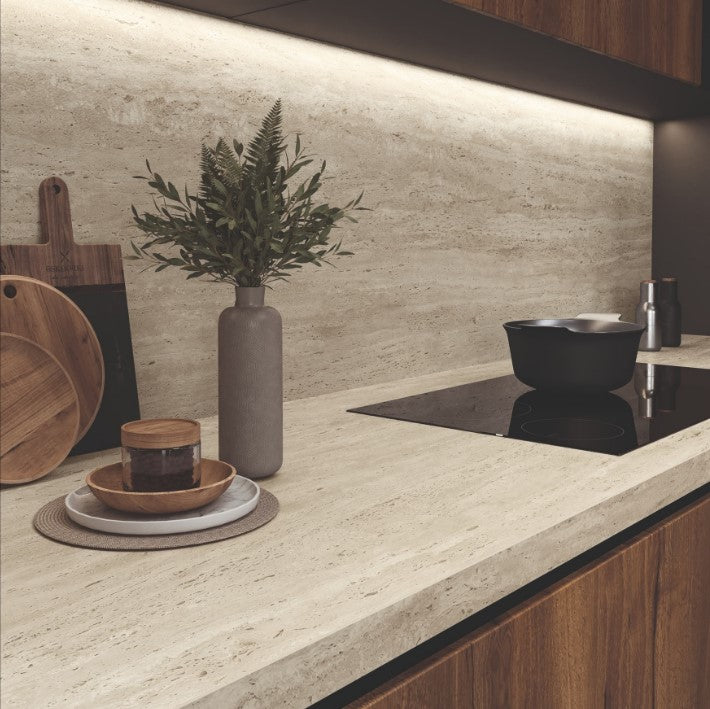 ES-Atlas Plan PorcelainTop™ Travertino Pearl Italian Porcelain Slab