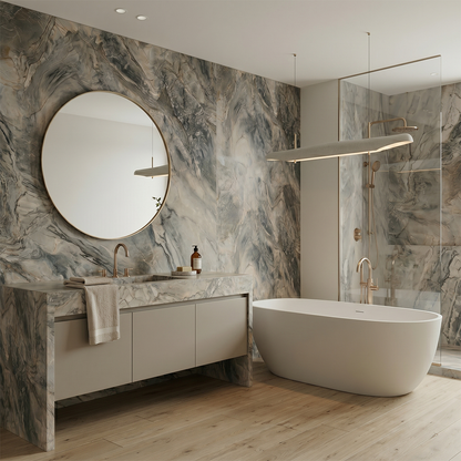 ES-Atlas Plan PorcelainTop™ Zephyr Matte Italian Porcelain Slab