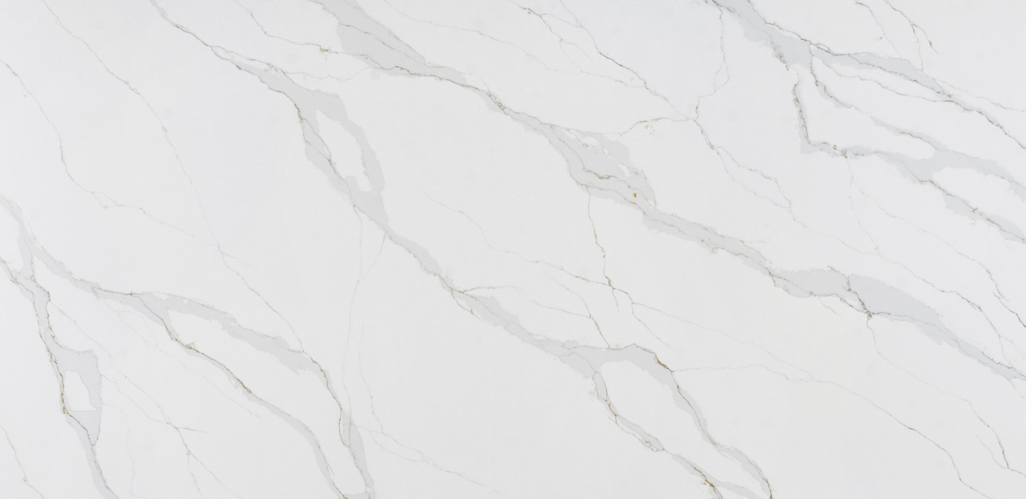 ES-Aurora Calacatta Quartz Slab